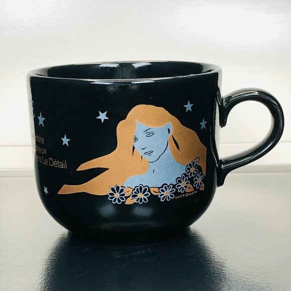 𝅺Retro French Zodiac Virgo Vierge Kilncraft England Stoneware Coffee Mug - Picture 2 of 10